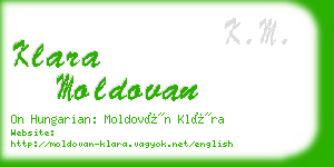 klara moldovan business card